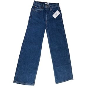 Re/Done High Rise Wide Leg Color Western Rinse Wide Leg Crop Size 25 Flared $285